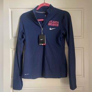 NWT Nike MLB Atlanta Braves 1/4 zip top